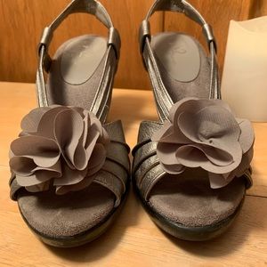 A2 by Aerosoles Metallic Open-Toe Sandal Heels